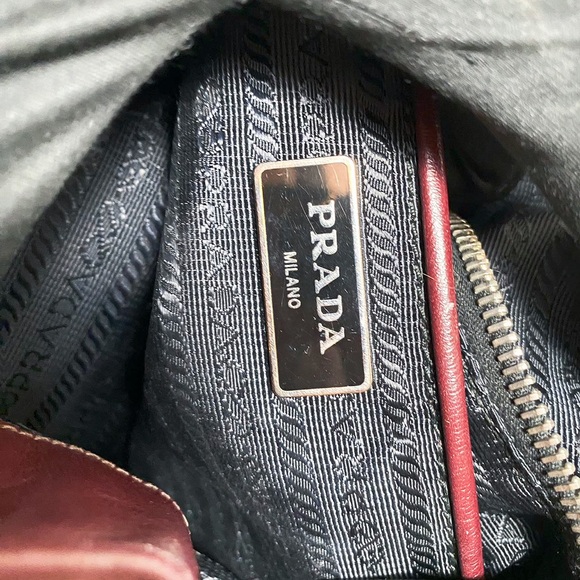 PRADA Burgundy Leather Drawstring Backpack - Picture 8 of 11